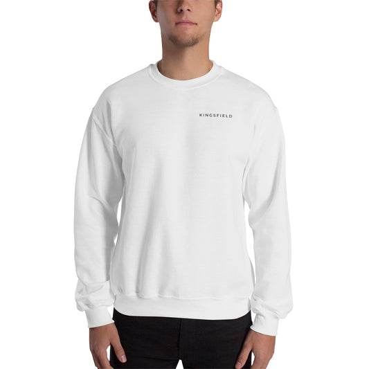 Crew neck sweatshirt. Black and white